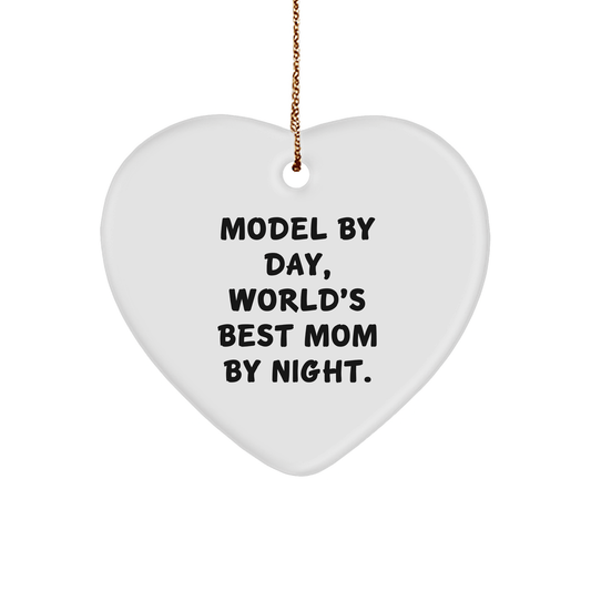 Model Gifts by Day, Funny Heart Ornament by Night, Christmas Unique Gifts for Model, Gifts from Men, Gifts for Women, Friends, Coworkers, Family - Victory Thru Vision 