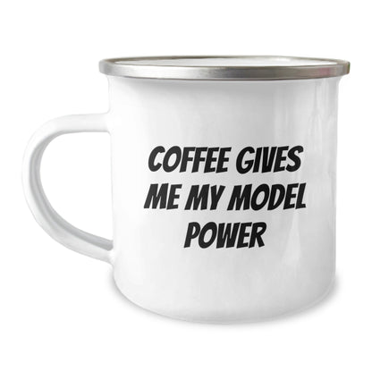 Model Power Morning Mug, Funny Coffee Cup Gifts for Model Enthusiasts, Men, or Women, Birthday Unique Gifts from Friends, Coworkers, or Family - Victory Thru Vision