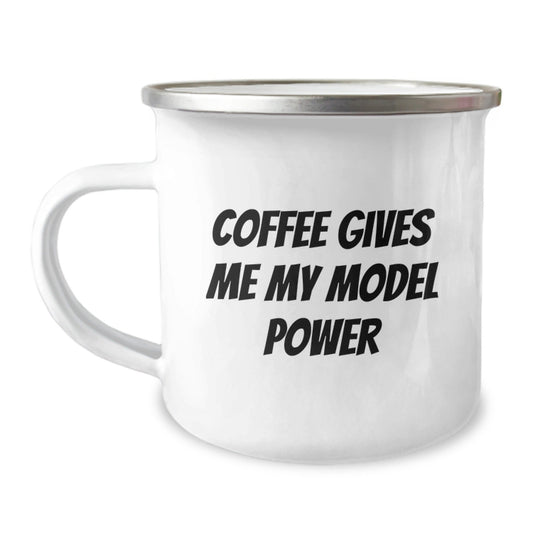 Model Power Morning Mug, Funny Coffee Cup Gifts for Model Enthusiasts, Men, or Women, Birthday Unique Gifts from Friends, Coworkers, or Family - Victory Thru Vision