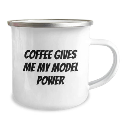 Model Power Morning Mug, Funny Coffee Cup Gifts for Model Enthusiasts, Men, or Women, Birthday Unique Gifts from Friends, Coworkers, or Family - Victory Thru Vision