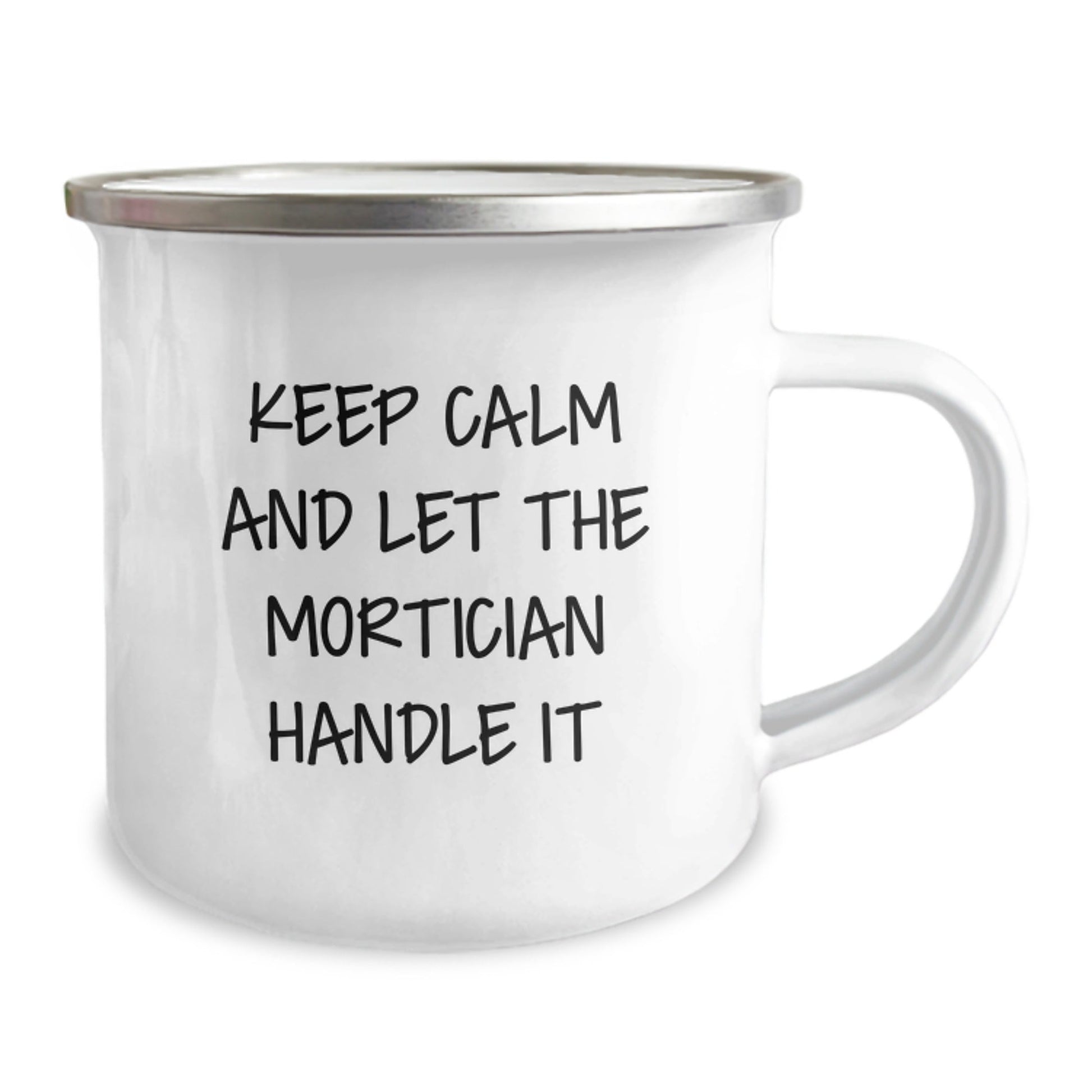 Mortician Humor Gifts from Friends to Mortician for Graduation Unique Camping Mug - Victory Thru Vision