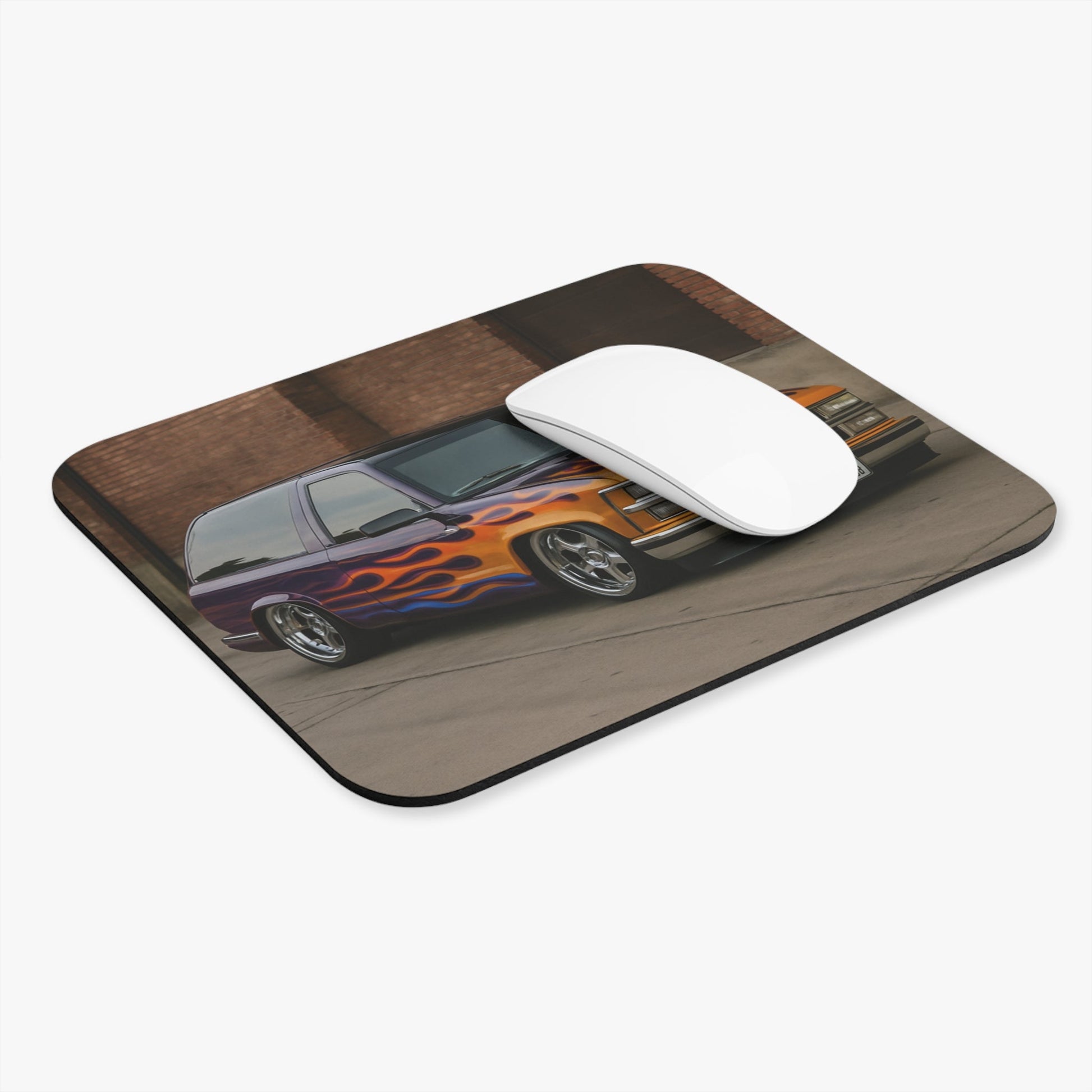 Mouse Pad - Lowered 1994 Chevy Tahoe With Flames - Victory Thru Vision