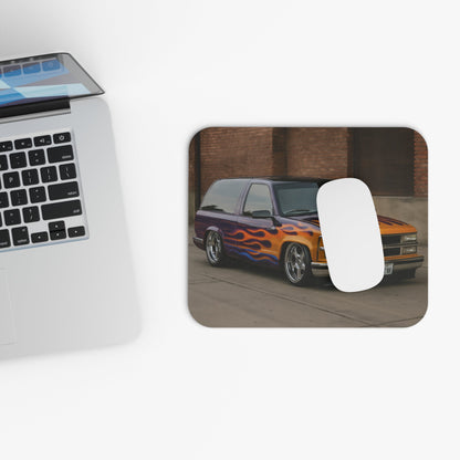 Mouse Pad - Lowered 1994 Chevy Tahoe With Flames - Victory Thru Vision