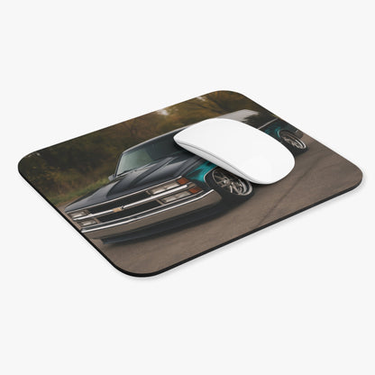 Mouse Pad - Lowered 1994 Chevy Tahoe With Flames Rectangle - Victory Thru Vision