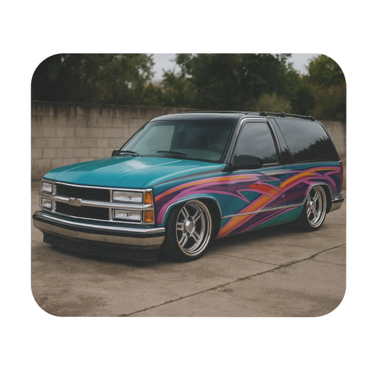Mouse Pad - Lowered 1996 Chevy Tahoe With Custom Paint Rectangle Mouse Pad - Victory Thru Vision