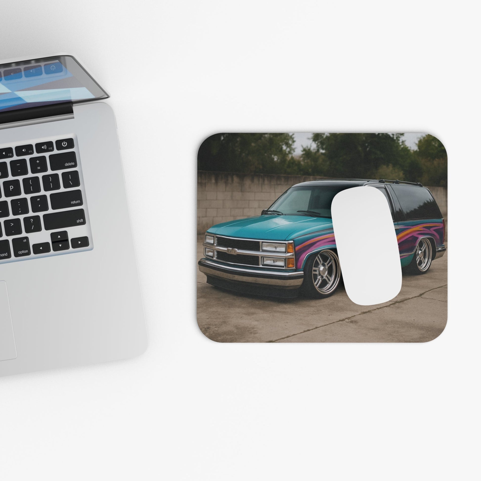 Mouse Pad - Lowered 1996 Chevy Tahoe With Custom Paint Rectangle Mouse Pad - Victory Thru Vision