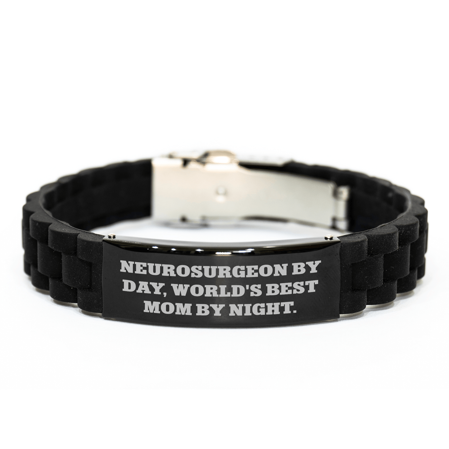 Neurosurgeon Gifts, Funny Quote, Glide lock Clasp Bracelet for Men, Father's Day Unique Gifts from Men - Victory Thru Vision 