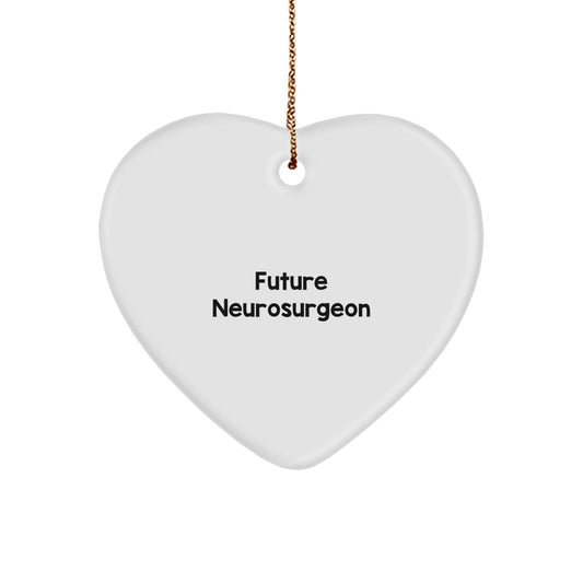 Neurosurgeon Gifts, Funny Quote Heart Ornament, Gifts from Men to Future Neurosurgeon, Heart - Shaped Decor, Christmas Unique Gifts for Family - Victory Thru Vision