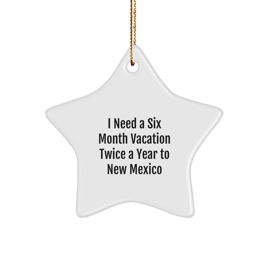 New Mexico Gifts for Friends, Funny Star Ornament Quote, Gifts from New Mexico, Unique Christmas Unique Gifts for New Mexico Lovers - Victory Thru Vision