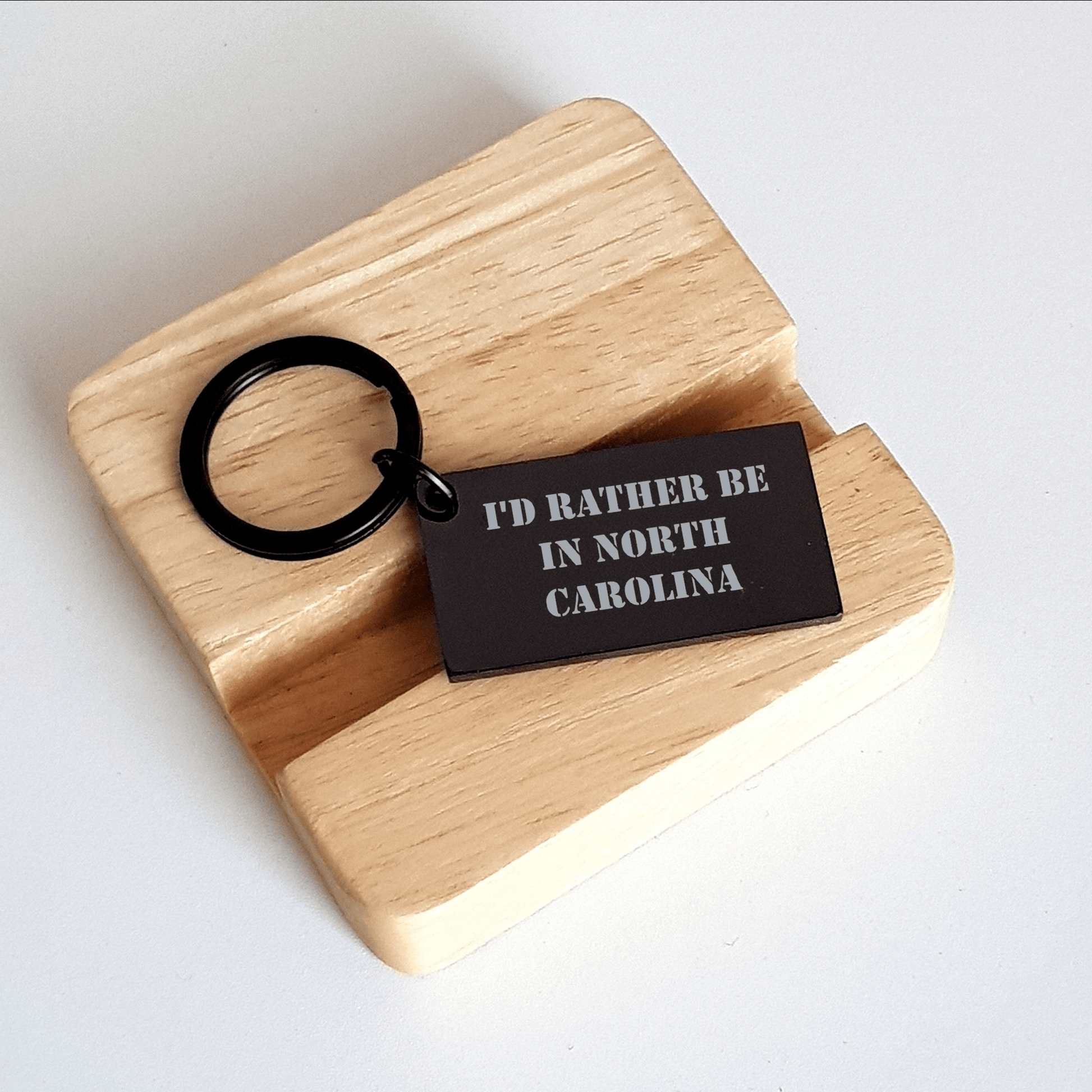 North Carolina Keychain Gifts from Friends to Family I'd Rather Be In North Carolina, Unique Graduation Keychain - Victory Thru Vision 