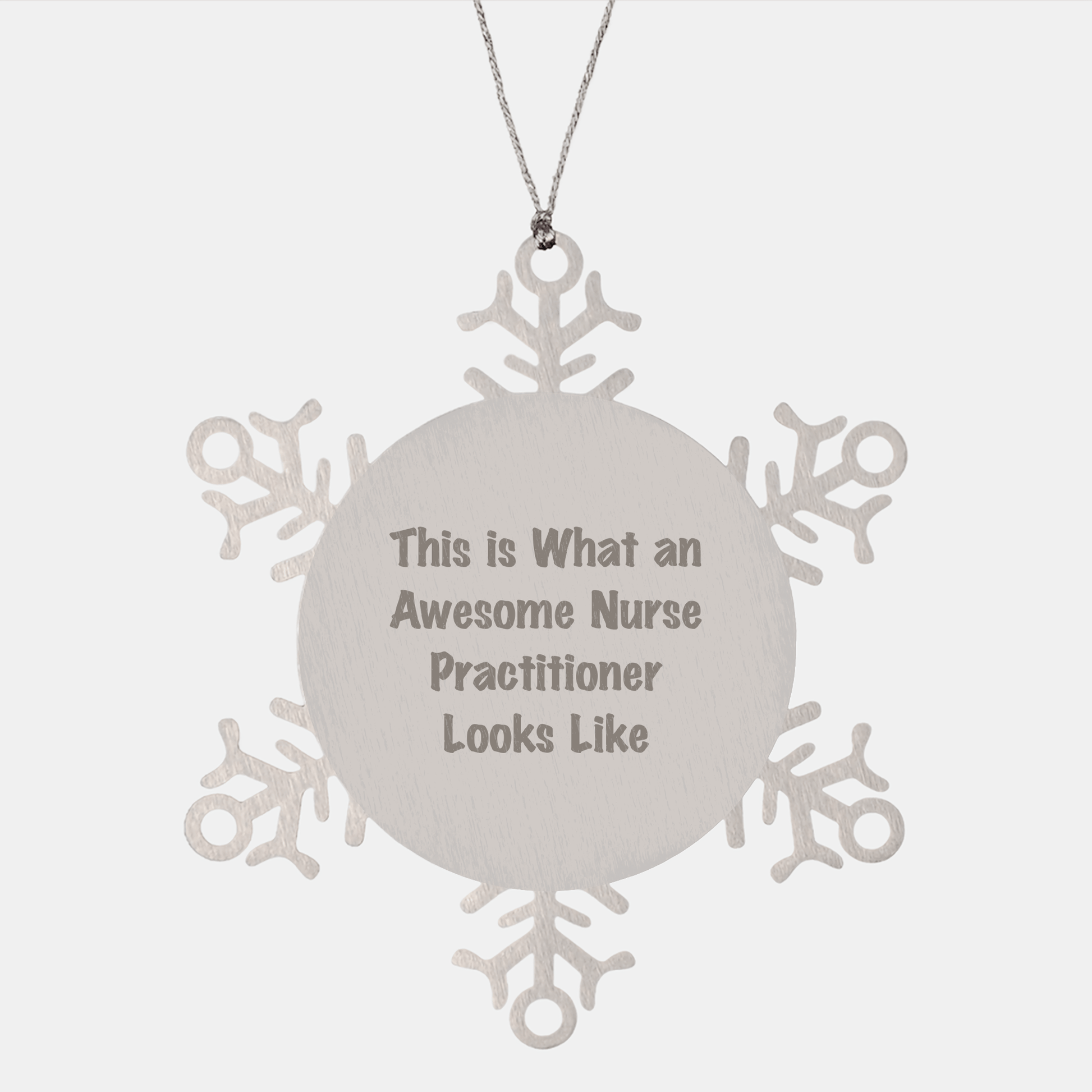 Nurse Practitioner Gifts from Friends - Inspirational Snowflake Ornament for Christmas - Victory Thru Vision