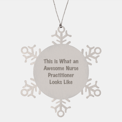Nurse Practitioner Gifts from Friends - Inspirational Snowflake Ornament for Christmas - Victory Thru Vision
