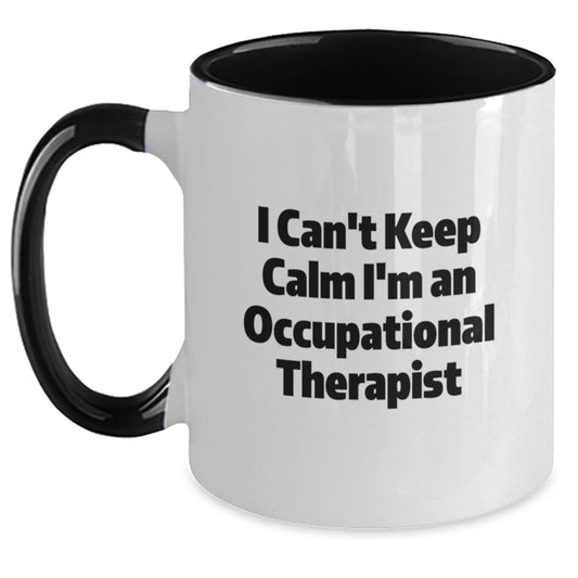 Occupational Therapist Gifts, Funny Quote Mug, Gifts from Friends for Occupational Therapist Graduation, Two Tone Coffee Mug, 11oz Ceramic - Victory Thru Vision