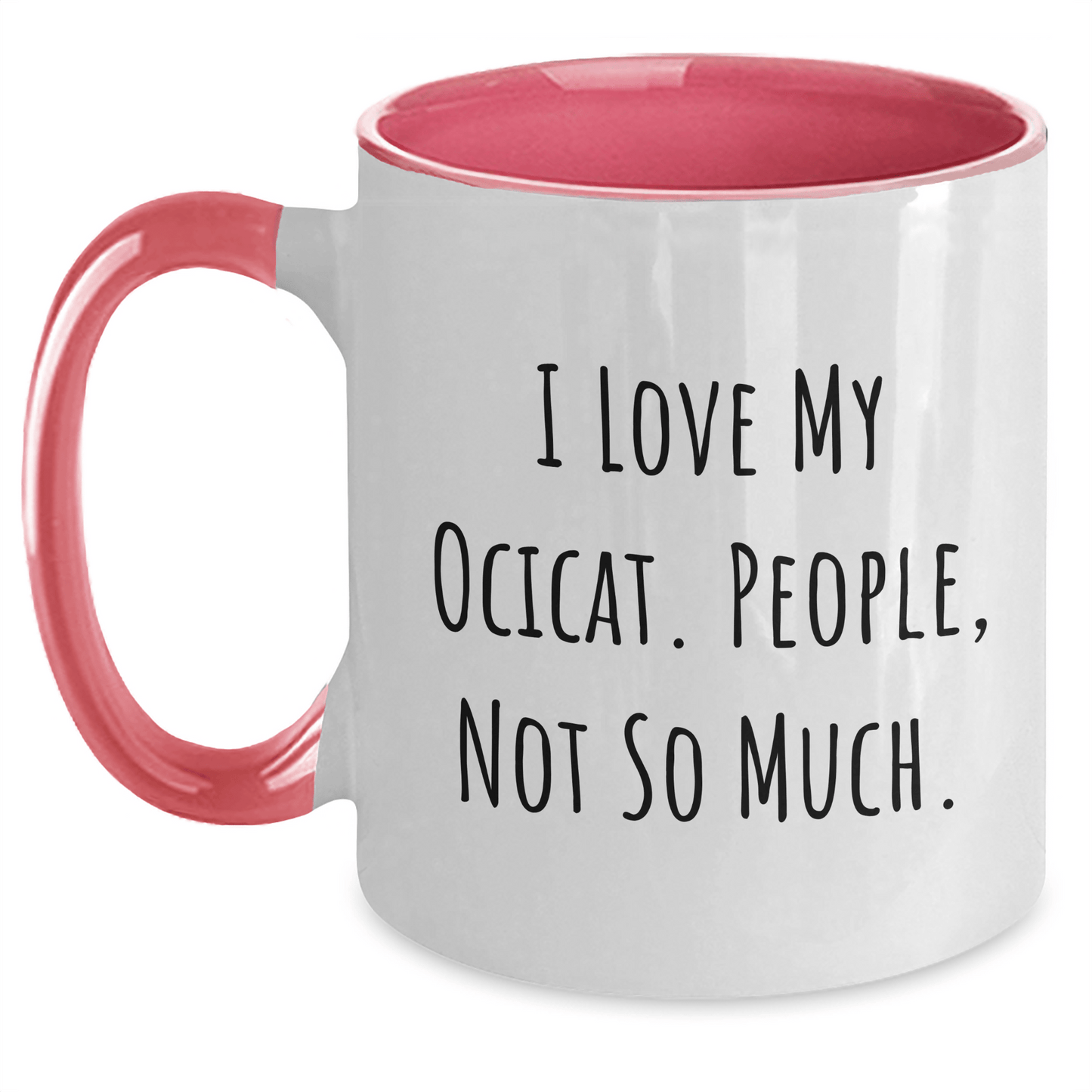 Ocicat Lovers Unite! Funny Two Tone Coffee Mugs for Friends, Family, and Coworkers - Gifts from Men, Women, and Kids - Victory Thru Vision 