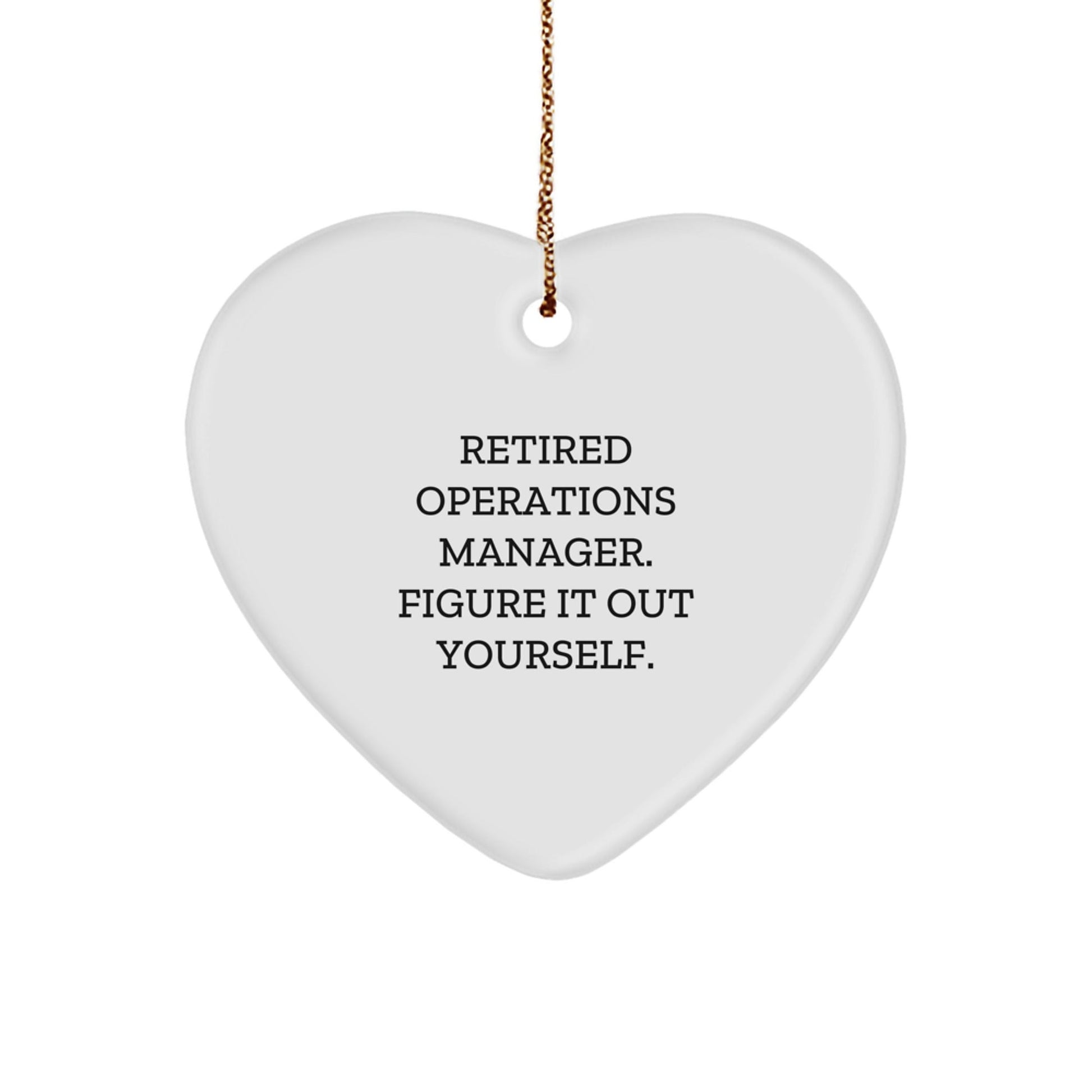 Operations Manager Heart Ornament, Funny Quote Gifts from Friends to Operations Manager, White Heart Shaped Decoration for Christmas - Victory Thru Vision