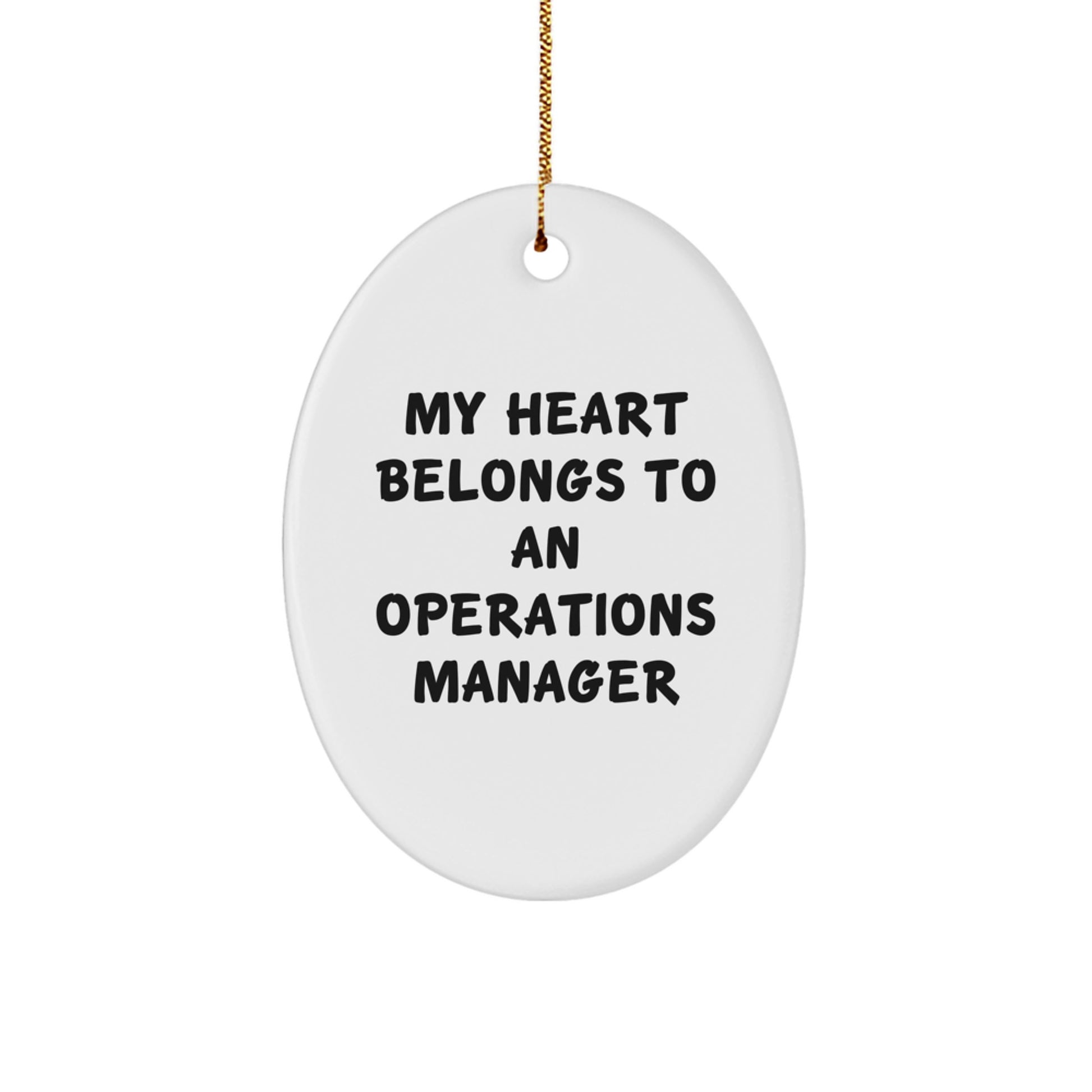 Funny Operations Manager Oval Ornament Gifts from Friends and Family for the Christmas Unique Gifts - Image 1