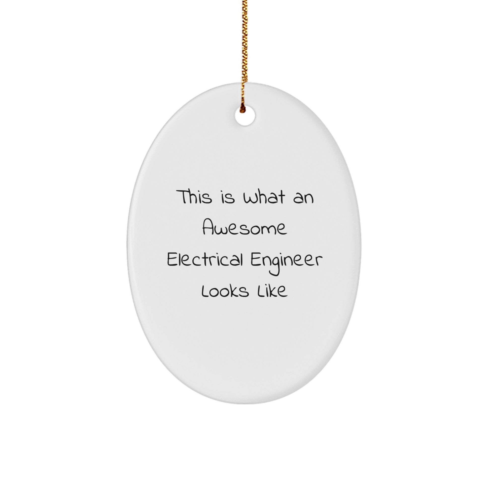 Funny Electrical Engineer Christmas Unique Gifts from Friends to Electrical Engineer Men Oval Ornament - Image 1