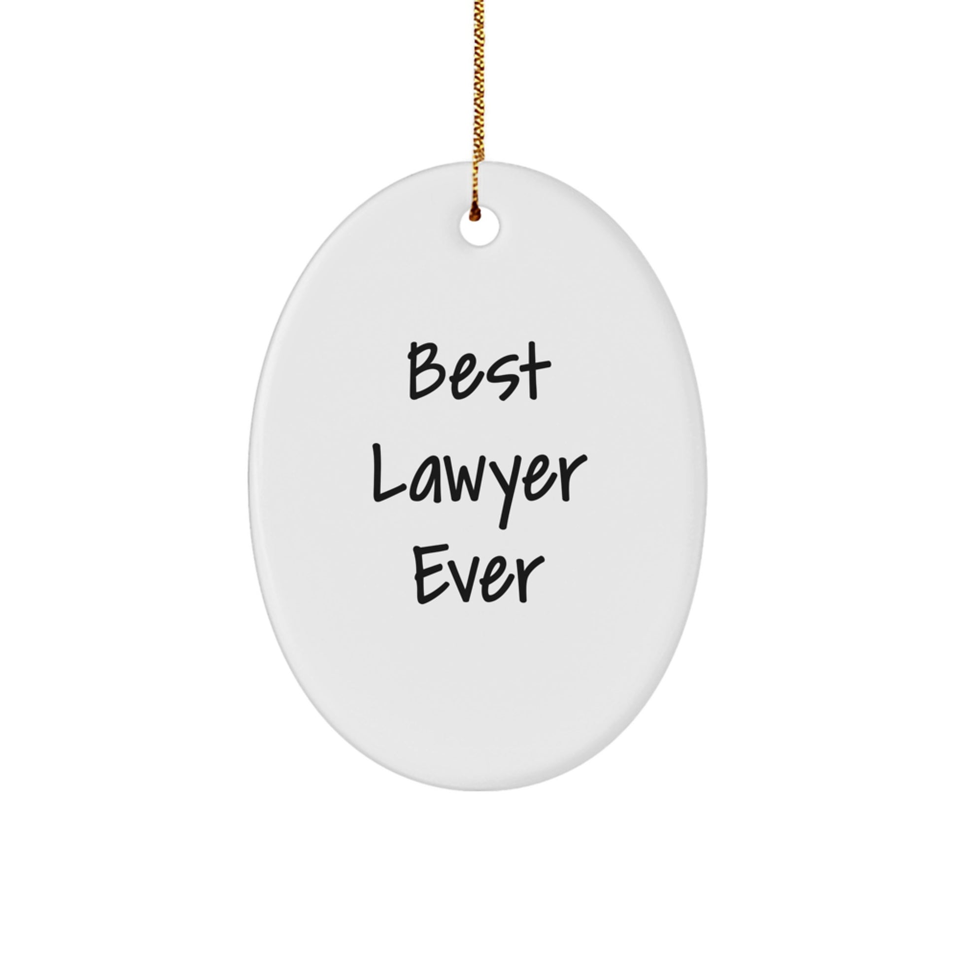 Funny Lawyer Gifts from Friends - Best Lawyer Ever Oval Ornament, Christmas Decorations for Men, Women, Coworkers, Family Lawyer Appreciation - Image 1