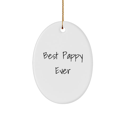 Funny Pappy Gifts from Men Christmas Unique Oval Ornaments - Image 1