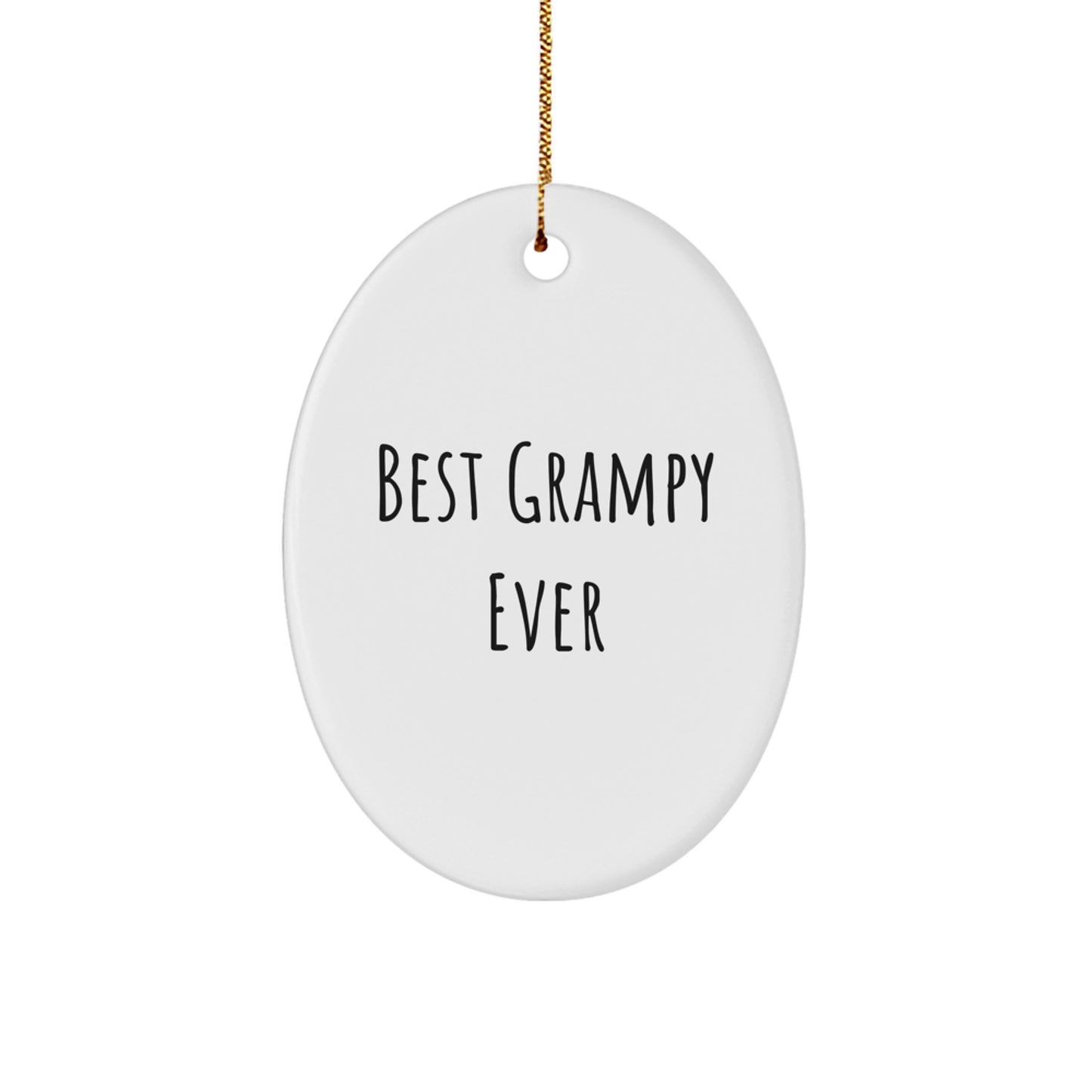 Funny Grampy Oval Ornament, Gifts from Family for Grampy, Christmas Unique Gifts, Oval Ornament for Grampy - Image 1