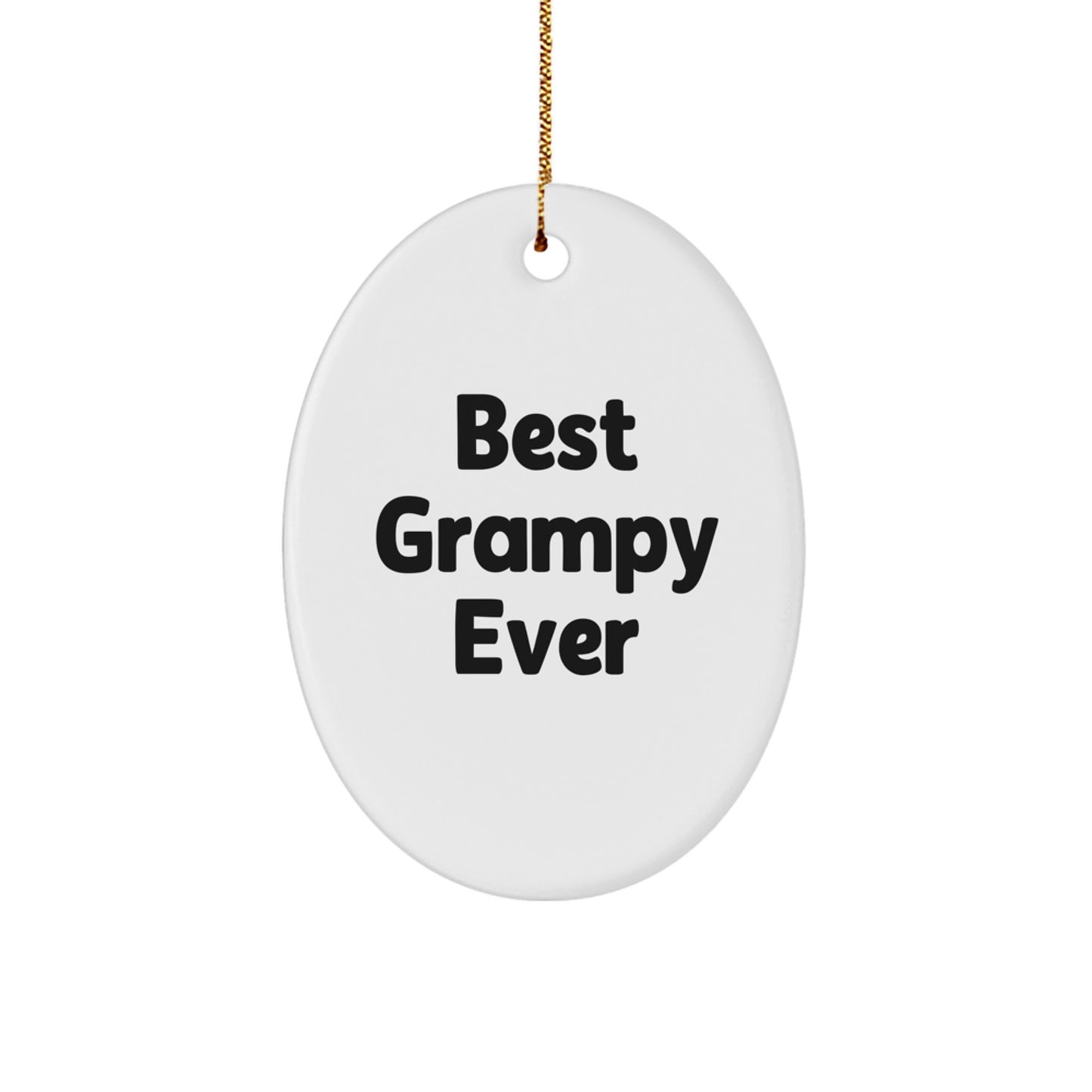 Funny Grampy Oval Ornament Gifts from Family, Best Grampy Ever, Christmas Unique Gifts for Gramps - Image 1
