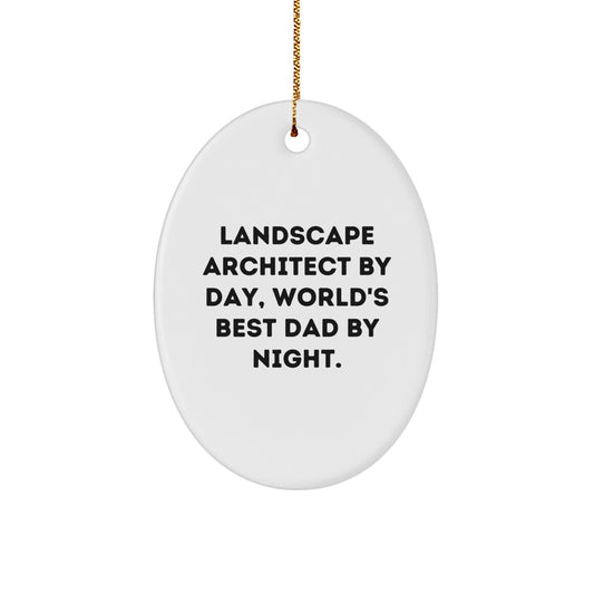 Landscape Architect Gifts, Oval Ornament, Funny Quote, Christmas Unique Gifts, Gifts from Landscape Architects, Gifts for Landscape Architects - Image 1