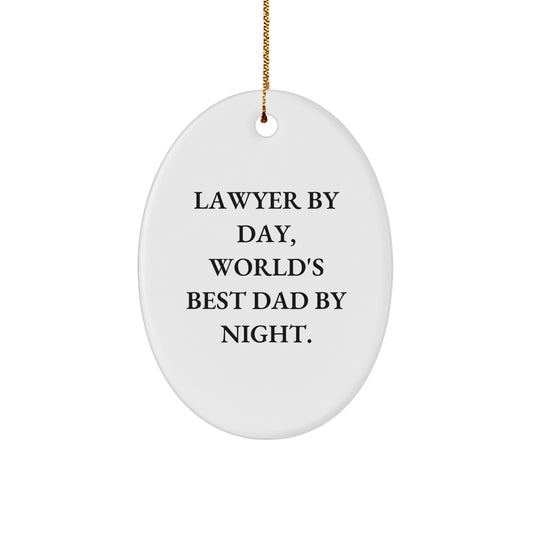 Funny Lawyer Gifts for Men, Lawyer Oval Ornament, Christmas Unique Gifts from Friends and Family - Image 1