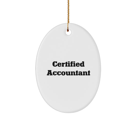 Funny Quote Certified Accountant Oval Ornament Gifts from Family for Accountant Christmas Unique Gifts - Image 1