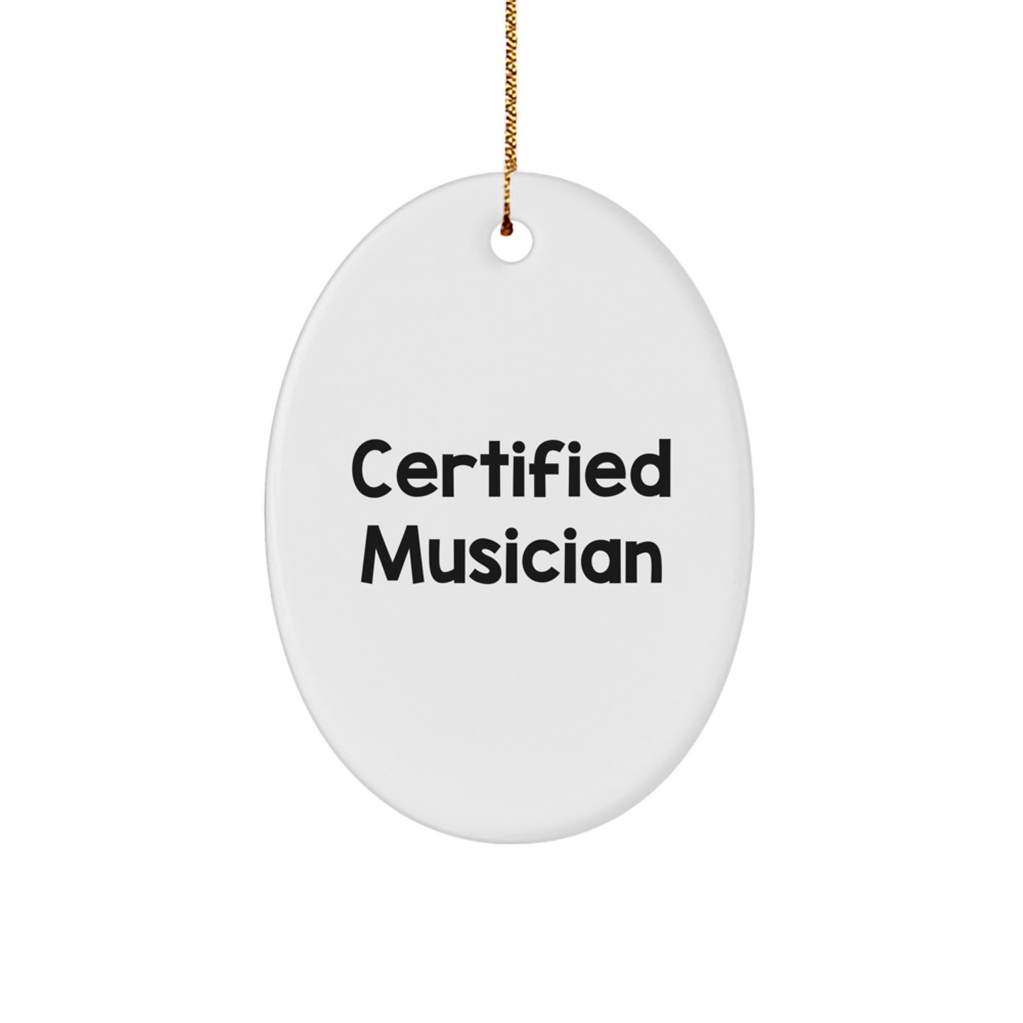 Funny Musician Gifts from Men - Oval Ornament for Musician Friends on Christmas Unique Gifts - Image 1