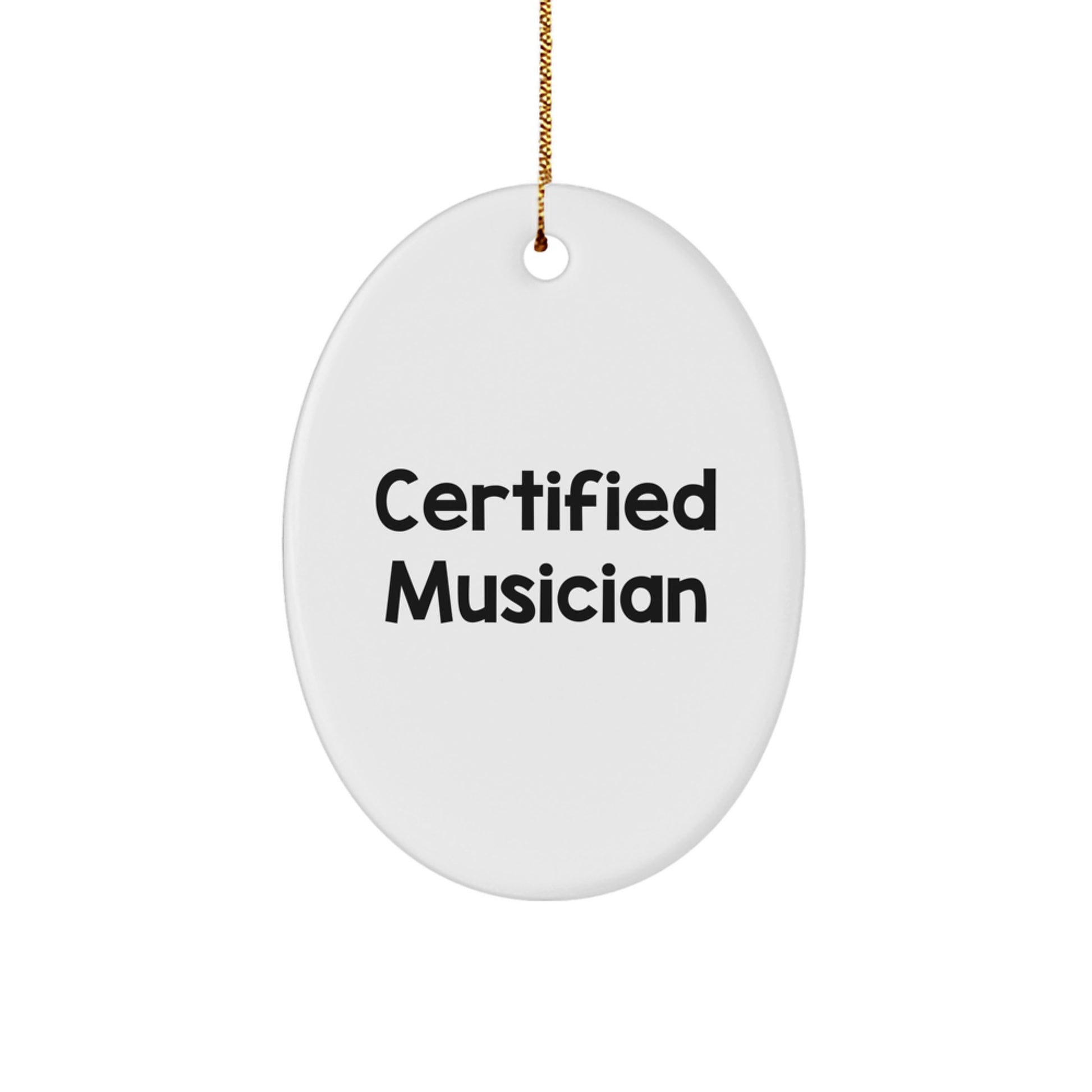 Funny Musician Gifts from Men - Oval Ornament for Musician Friends on Christmas Unique Gifts - Image 1