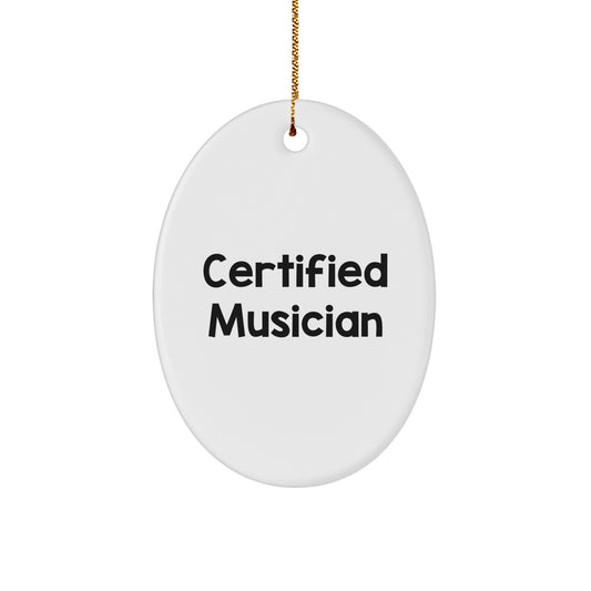 Funny Musician Gifts from Men - Oval Ornament for Musician Friends on Christmas Unique Gifts - Image 1