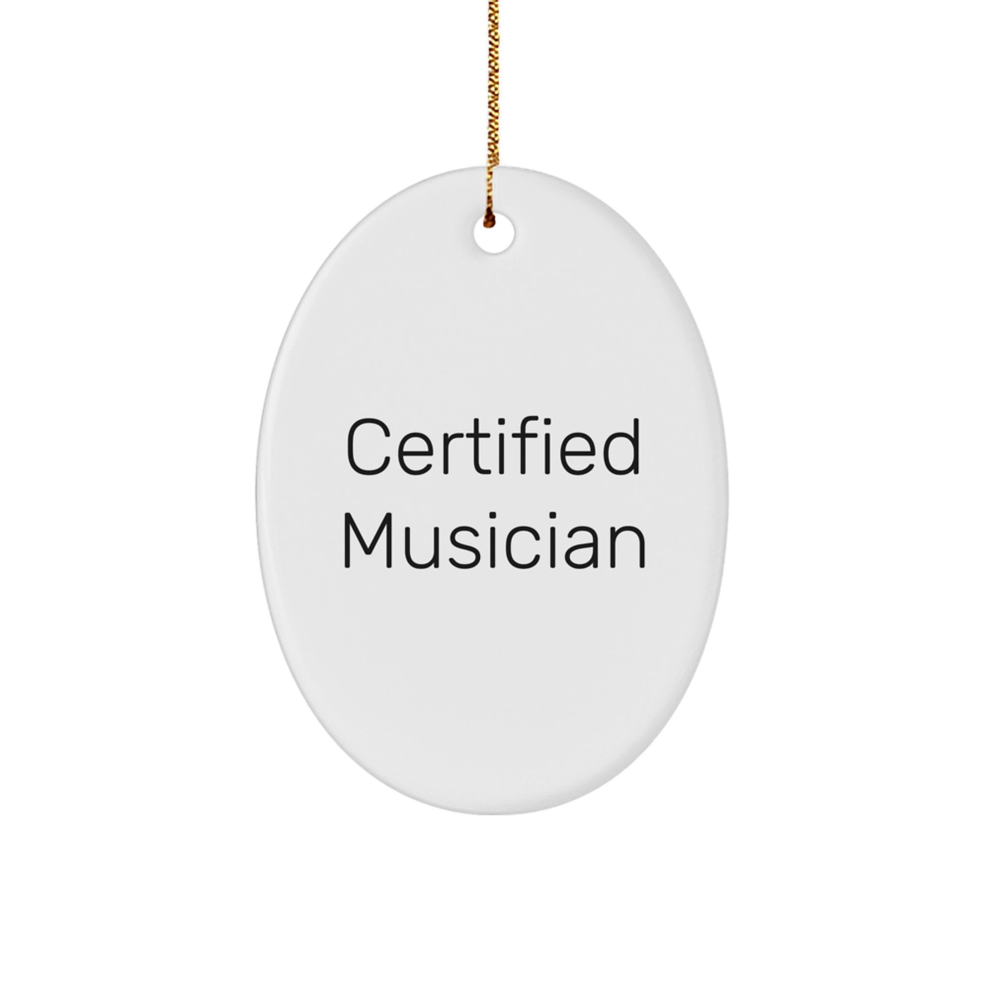 Funny Gifts from Friends, Musician Decor for Christmas Unique Gifts, Oval Ornament for Musician Friends - Image 1