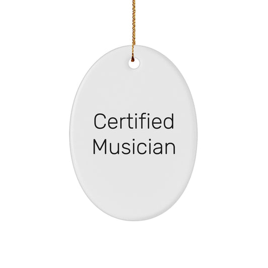 Funny Gifts from Friends, Musician Decor for Christmas Unique Gifts, Oval Ornament for Musician Friends - Image 1
