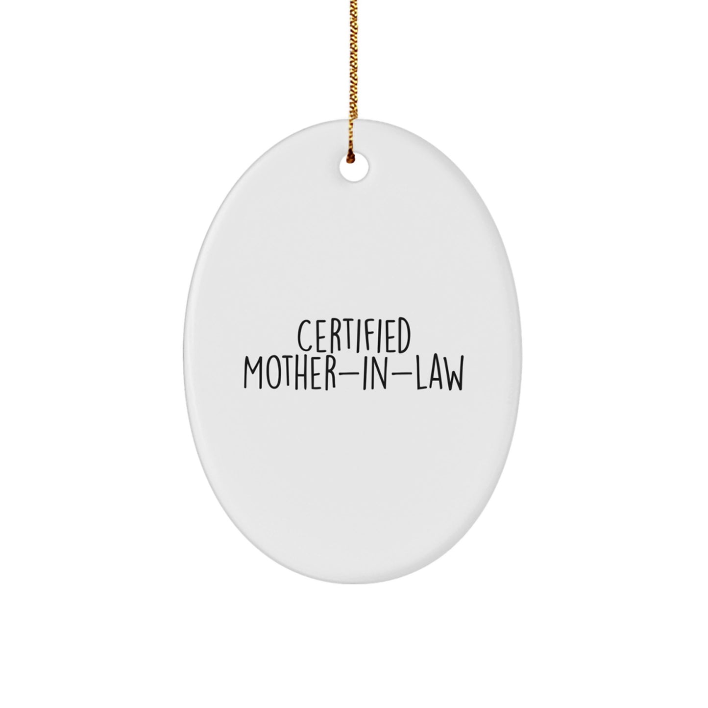 Funny Mom-in-law Oval Ornament, Gifts from Men, Women, Friends, Family for Mom-in-law, Christmas Unique Gifts - Image 1