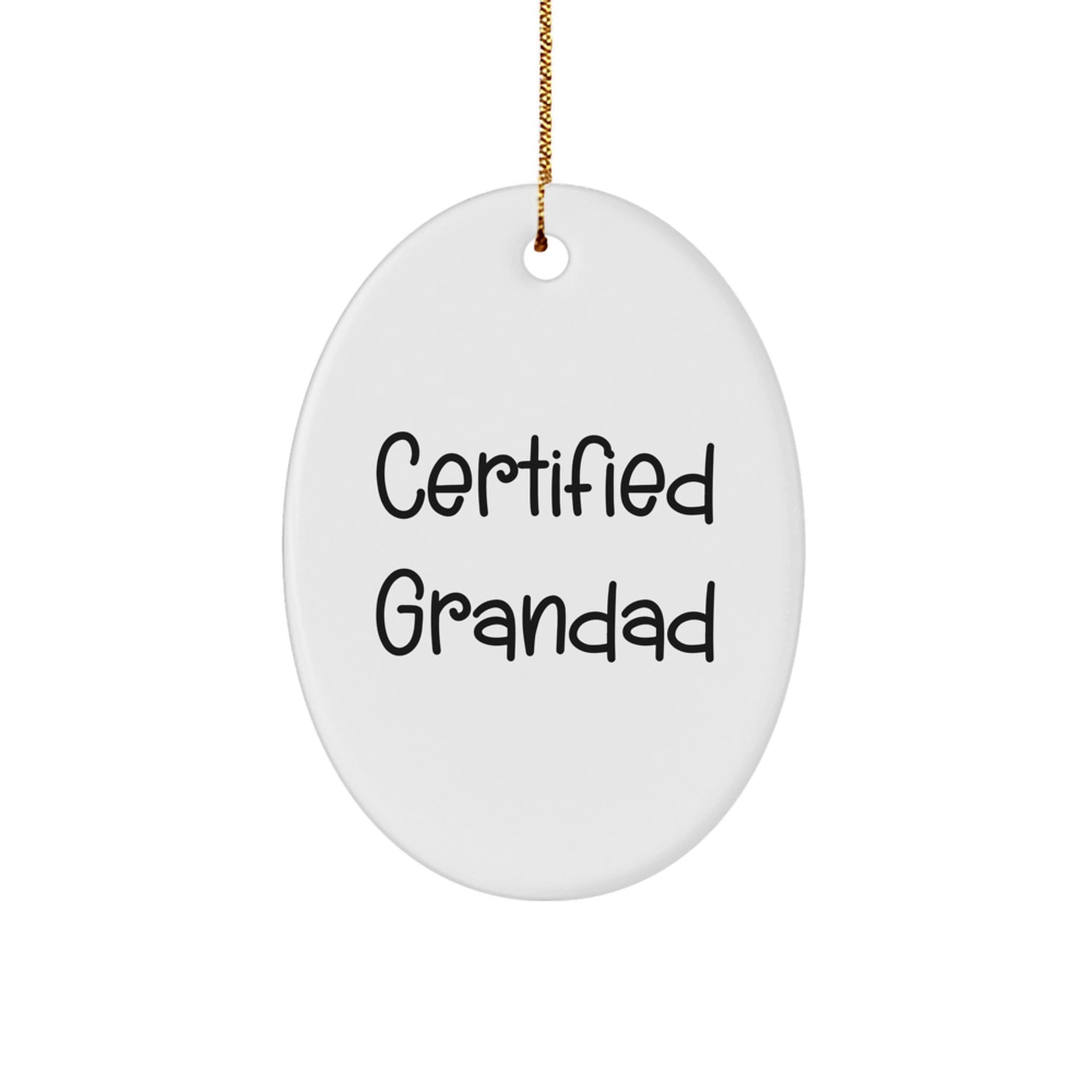 Funny Grandad Gifts Oval Ornament for Christmas Unique Presents Gifts from Family Unique Gifts for Grandads - Image 1