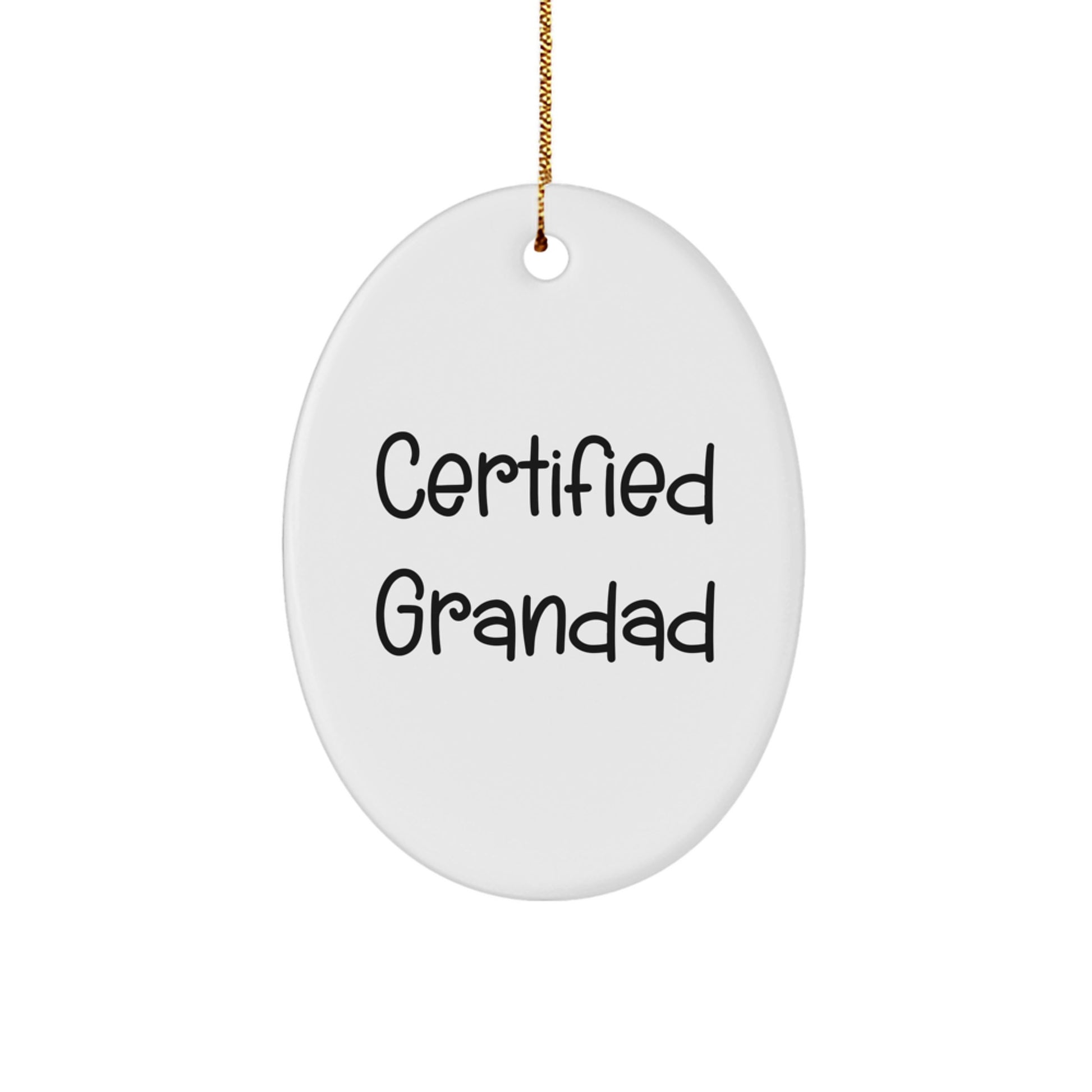 Funny Grandad Gifts Oval Ornament for Christmas Unique Presents Gifts from Family Unique Gifts for Grandads - Image 1