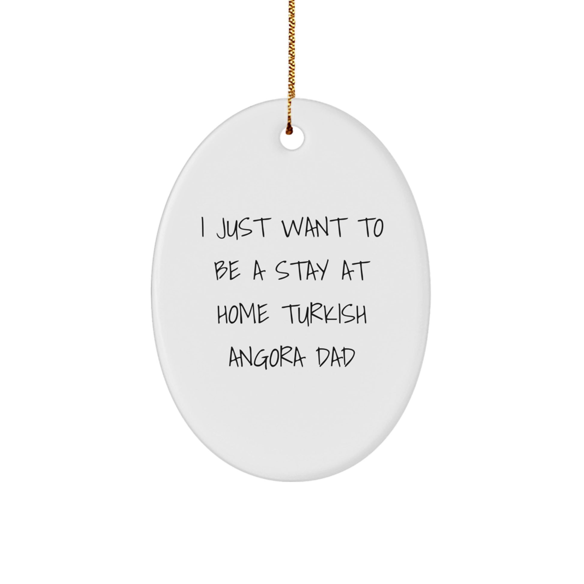 Funny Turkish Angora Cat Gifts from Men, Women, or Friends for a Stay at Home Dad Christmas Unique Decor - Image 1