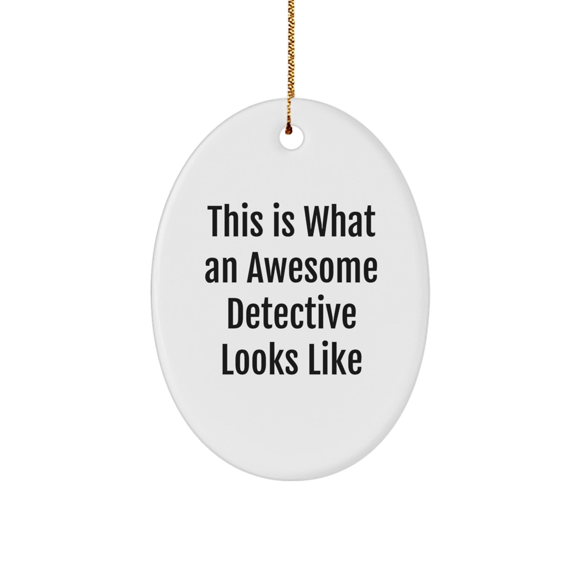 Awesome Detective Oval Ornament Gifts from Friends to Men for Christmas Unique Decorations - Image 1