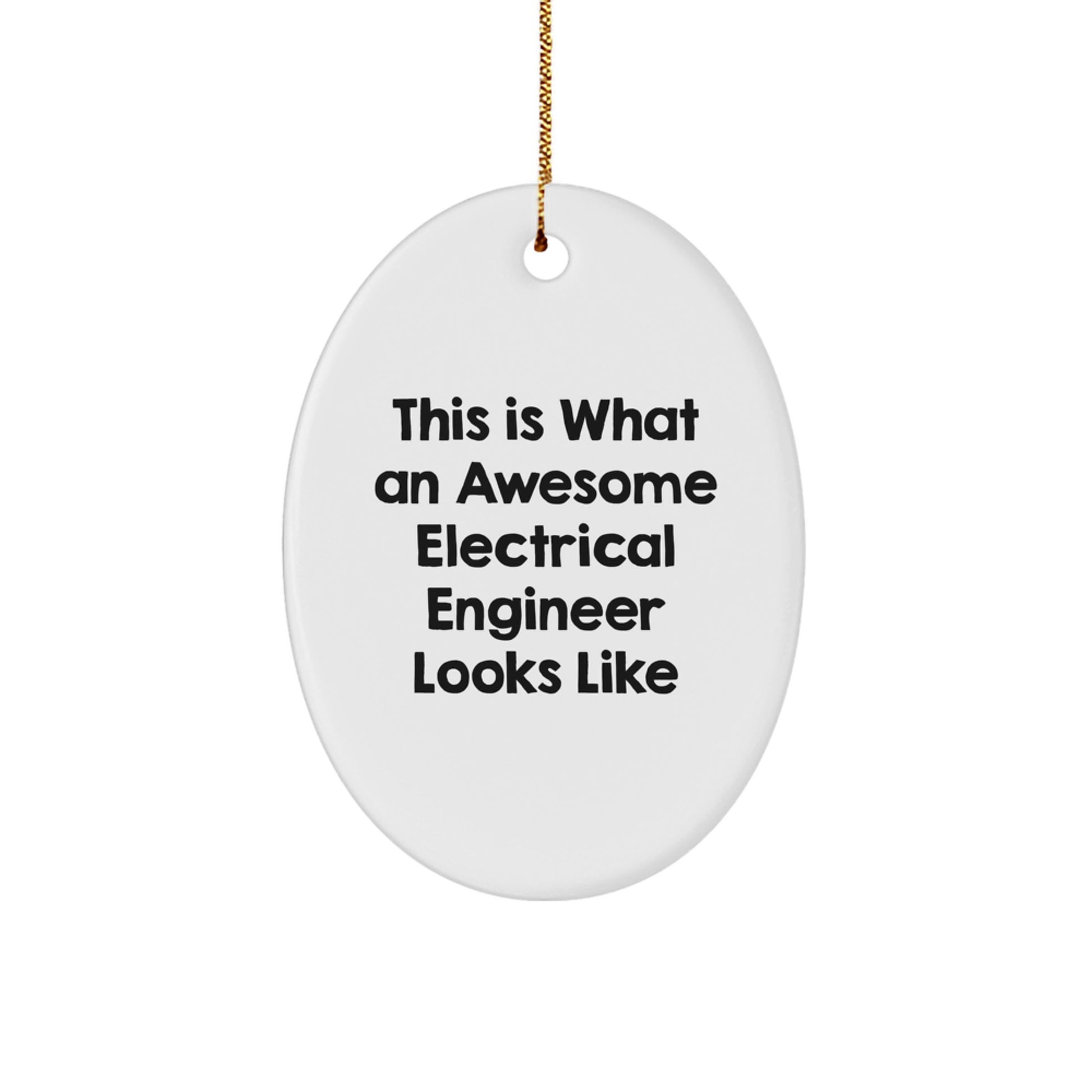 Funny Electrical Engineer Gifts from Family - Oval Ornament for Christmas Unique Presents for Men Electrical Engineer Friends - Image 1