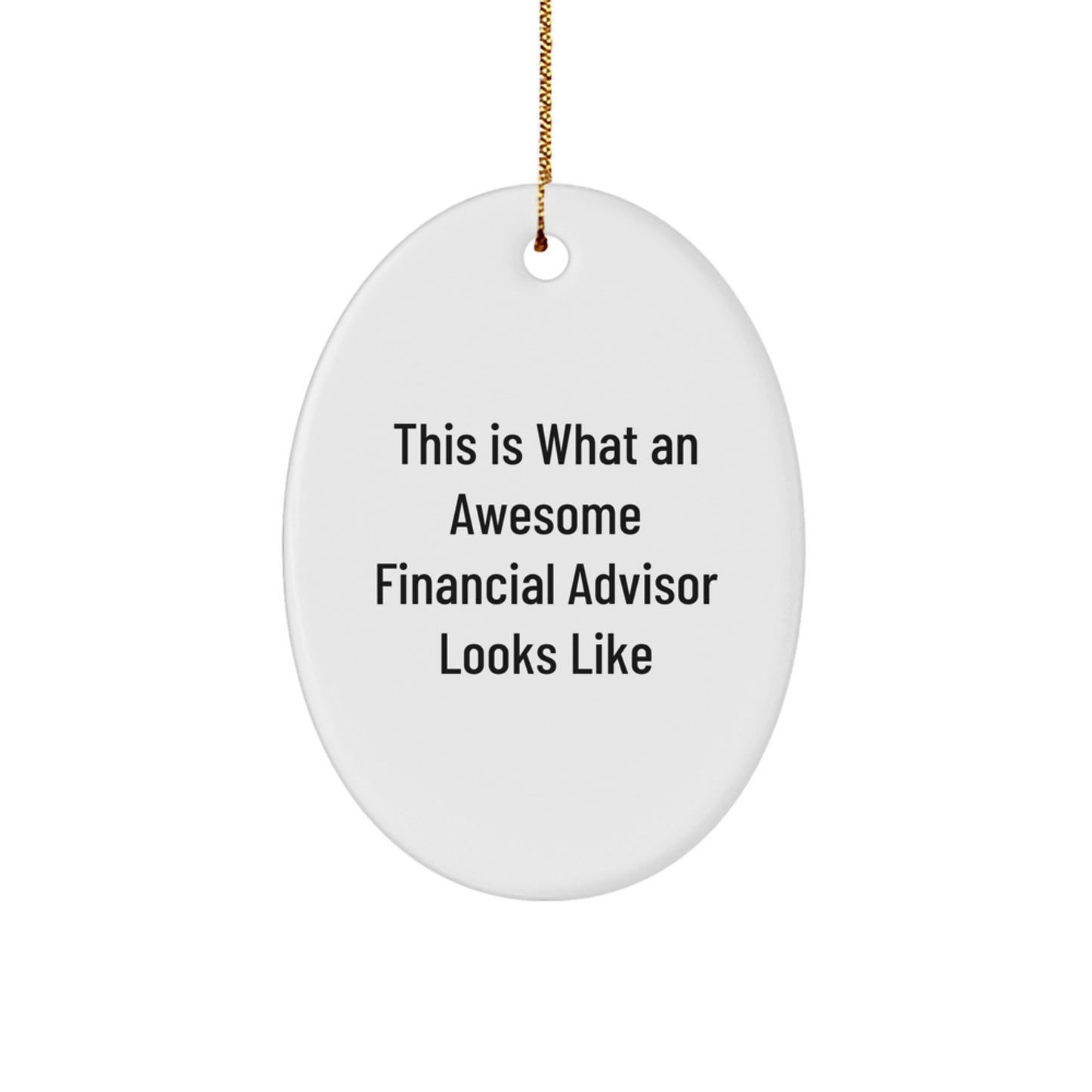 Funny Financial Advisor Gifts from Men to Women Oval Ornament This Is What An Awesome Financial Advisor Looks Like Christmas Unique - Image 1