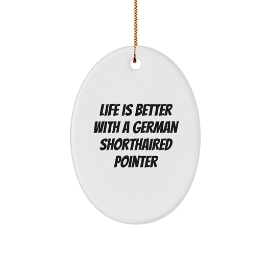 German Shorthaired Pointer Dog Oval Ornament Gifts from Men to Family for Christmas Unique Gifts - Image 1