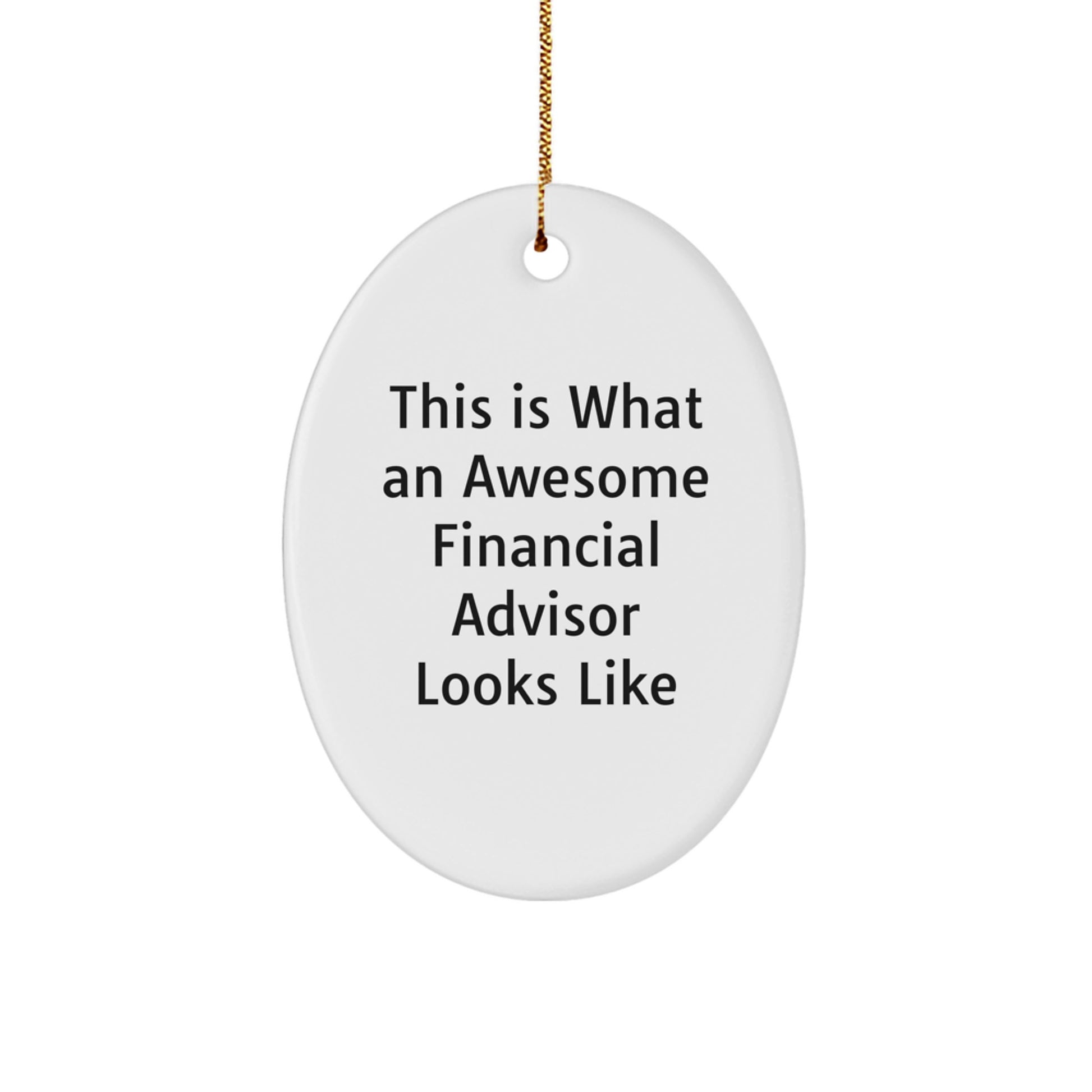 Funny Financial Advisor Gifts for Christmas - Oval Ornament from Friends for Men or Women Financial Advisors - Image 1