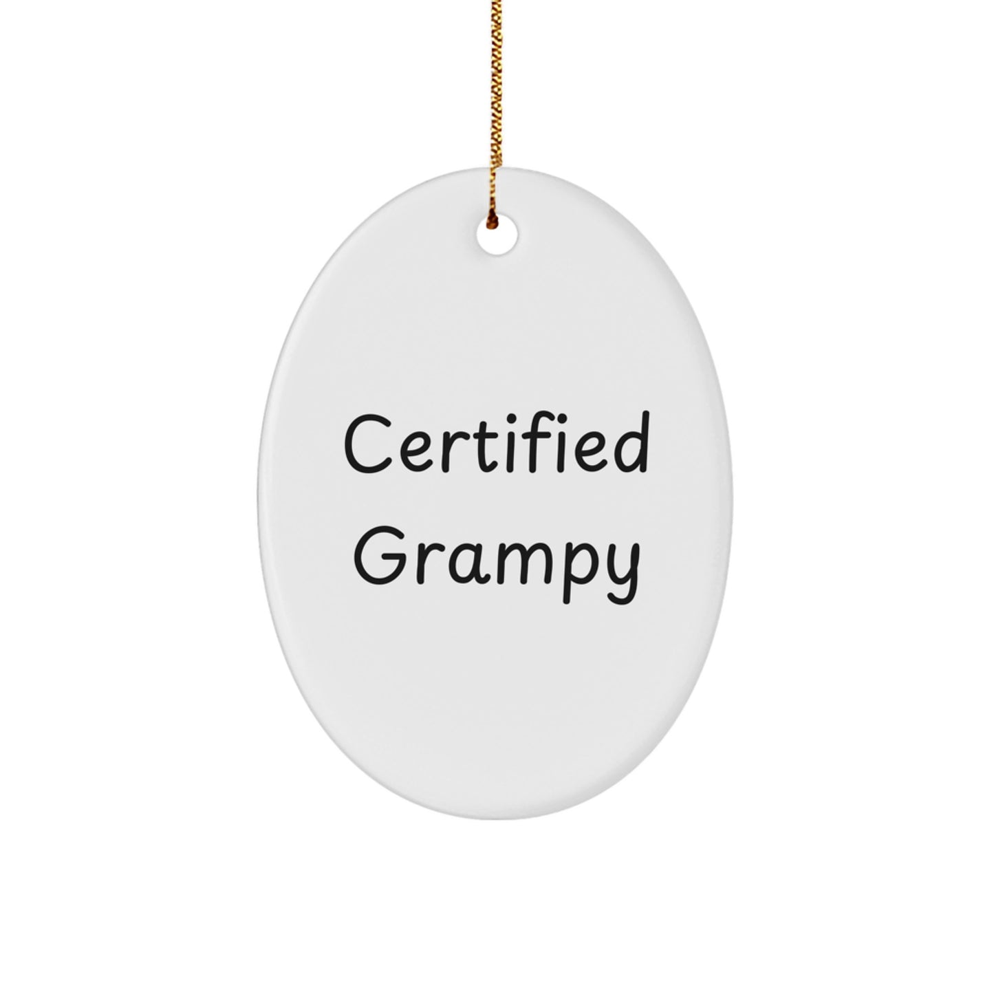 Funny Grampy Oval Ornament Gifts for Men from Family - Christmas Unique Decorations - Image 1