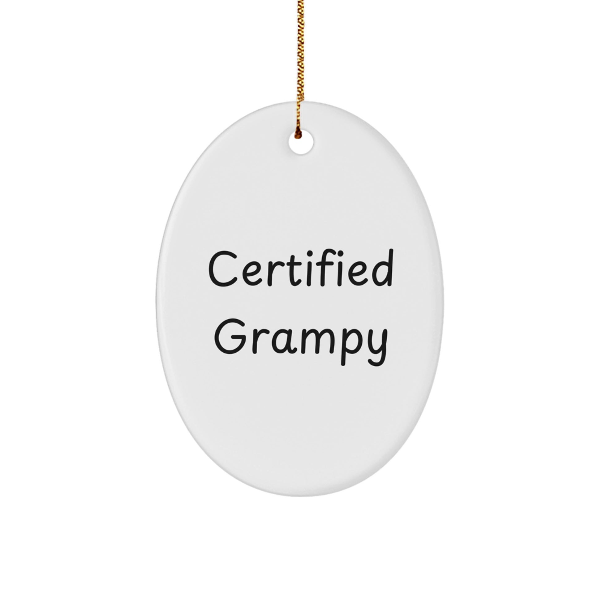 Funny Grampy Oval Ornament Gifts for Men from Family - Christmas Unique Decorations - Image 1