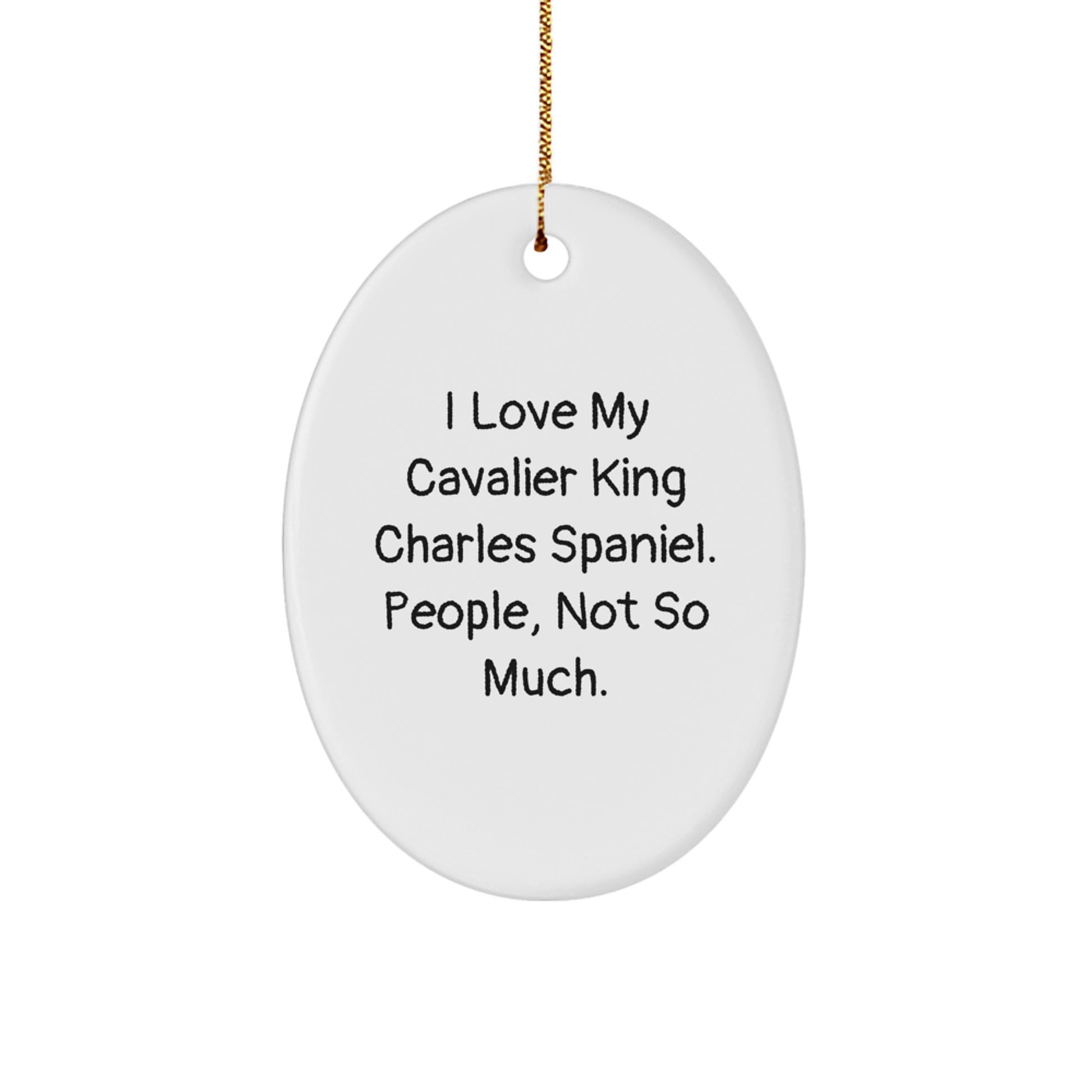 Christmas Unique Gifts for Cavalier King Charles Spaniel Dog Lovers, Funny Oval Ornament Gifts from Friends and Family - Image 1