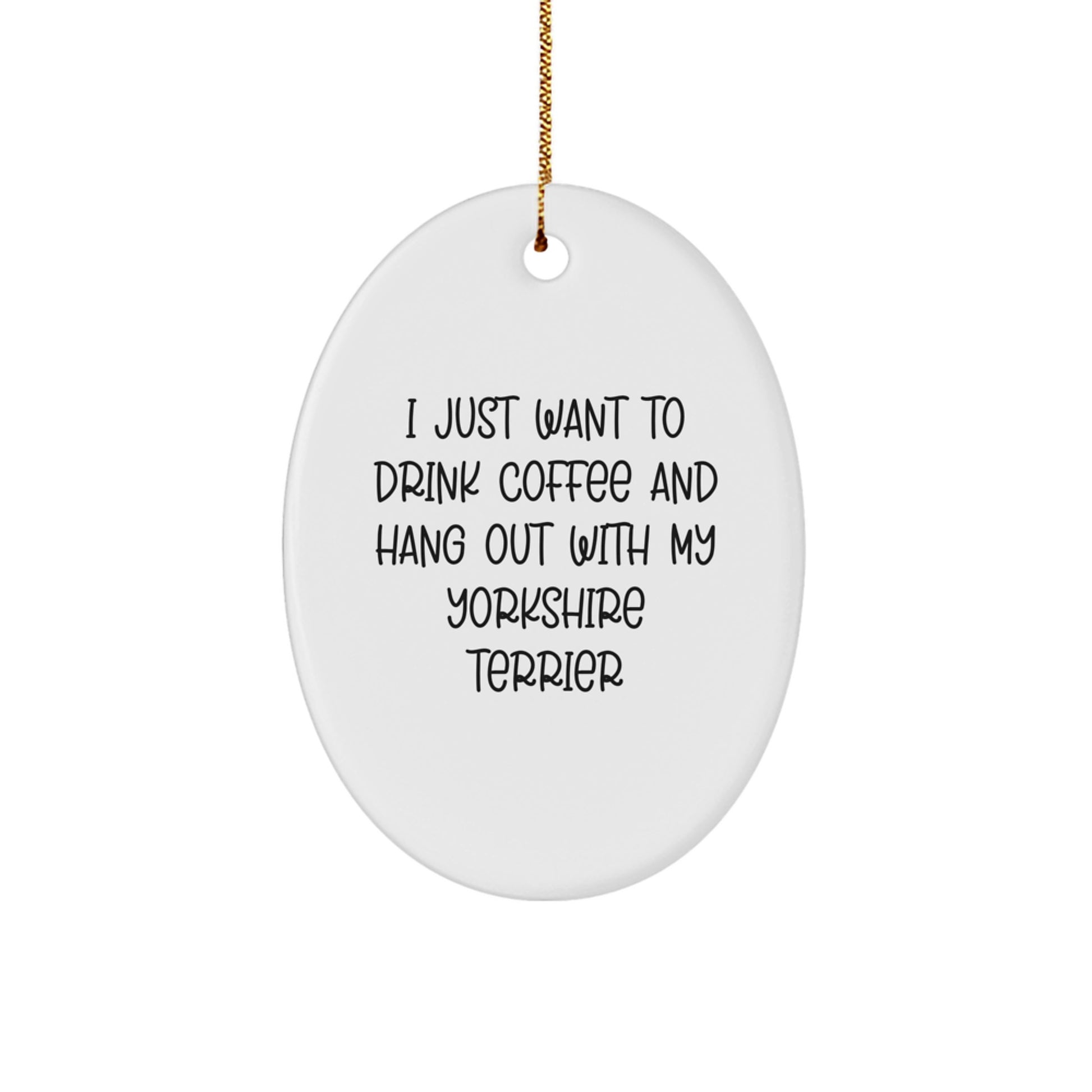 Funny Yorkshire Terrier Dog Oval Ornament, Gifts for Yorkshire Terrier Dog Lovers from Family - Christmas Unique Gifts - Image 1