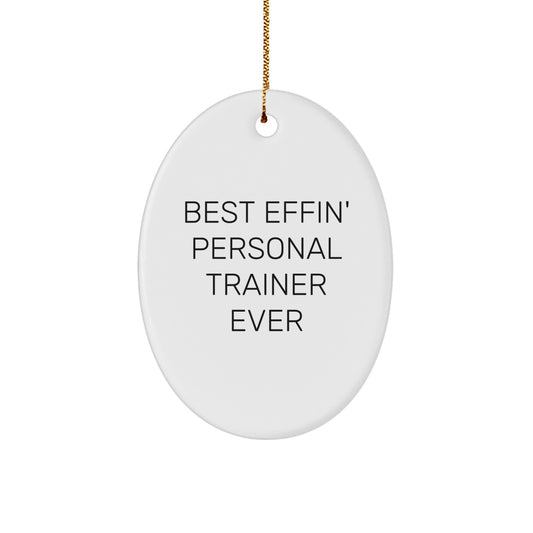 Personal Trainer Oval Ornament Gifts from Friends for Christmas Unique - Image 1