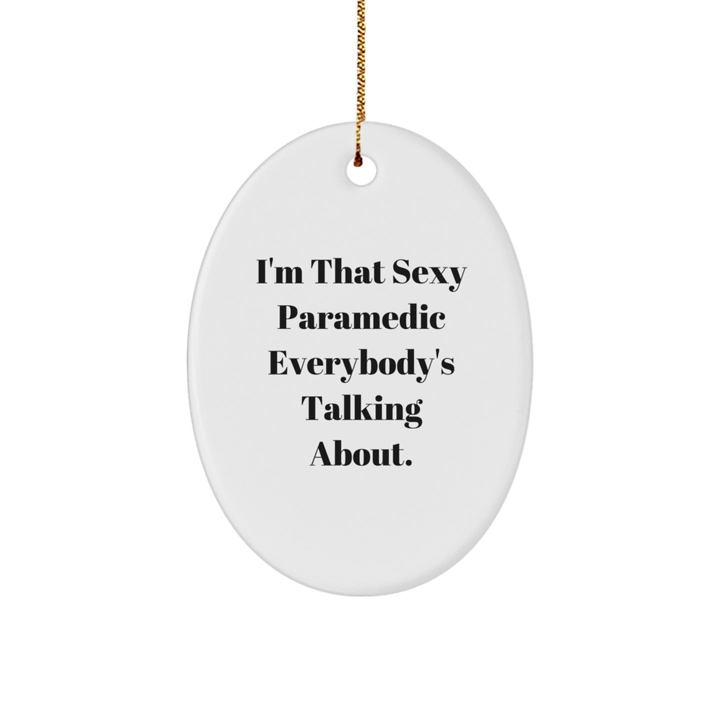 Funny Rescue Worker Gifts for Men from Family - Oval Ornament Christmas Unique - Image 1