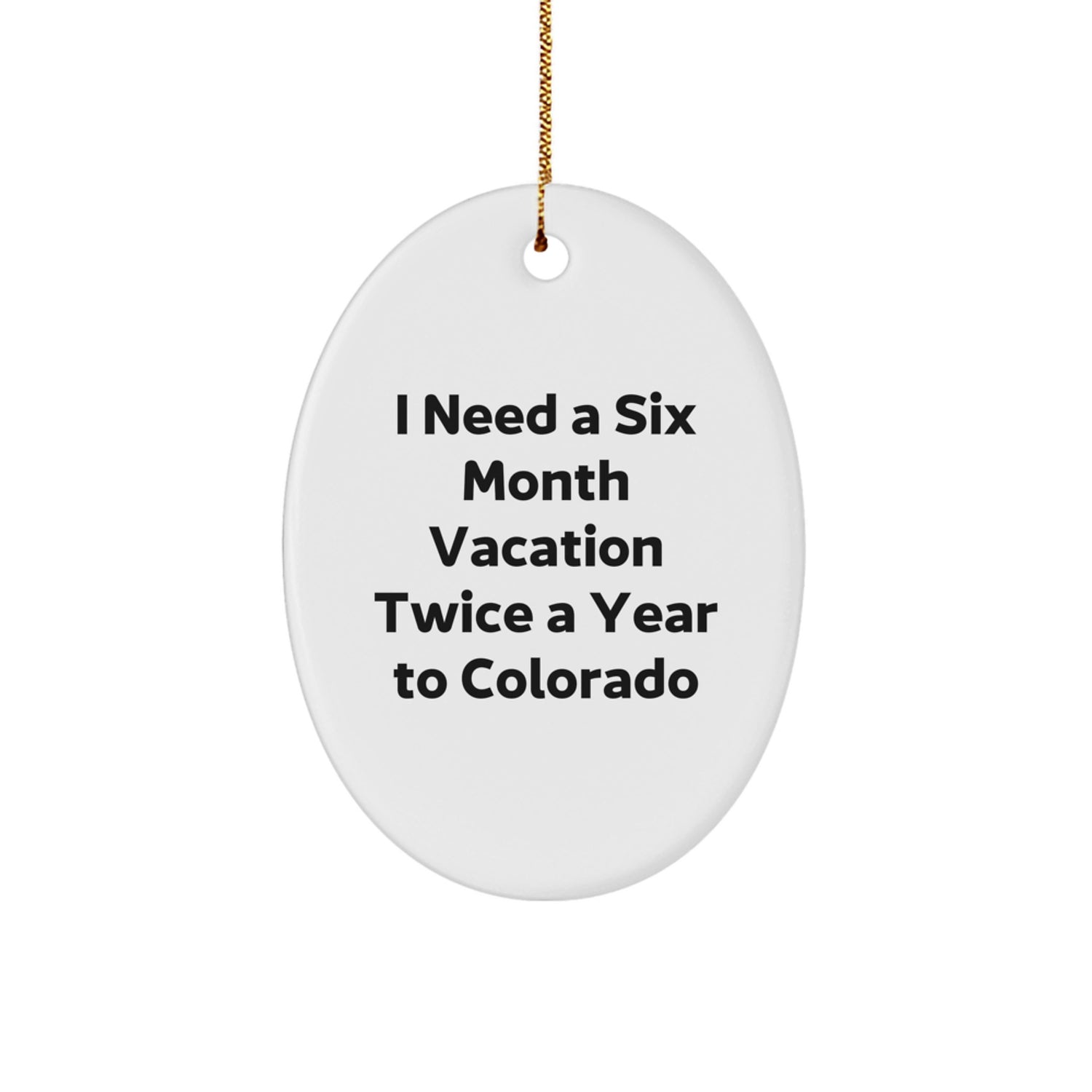 Colorado Christmas Oval Ornament Gifts from Friends to Family - Image 1