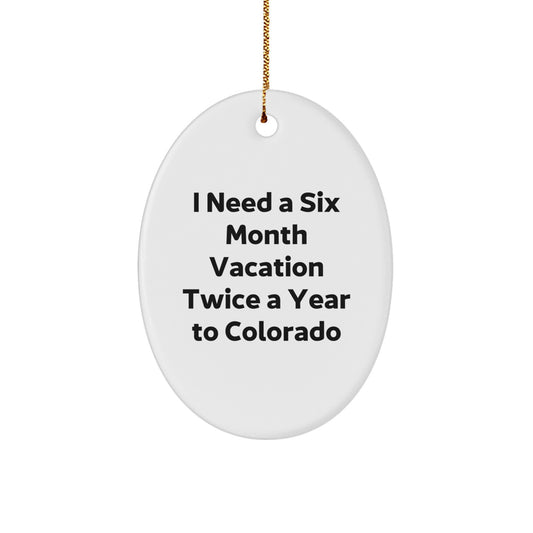 Colorado Christmas Oval Ornament Gifts from Friends to Family - Image 1